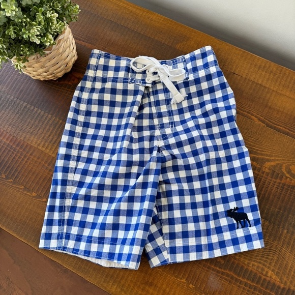 Shorts swimwear S elastic belt Abercrombie kids blue - Picture 1 of 3